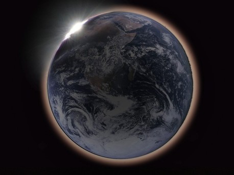 planet earth from the moon